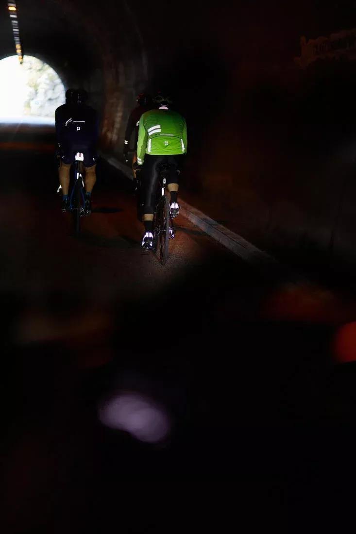 FLUO YELLOW GREEN Hi-Vis EN1150 Warm Cycling Jersey RC 500 - Neon Yellow, No Color, large image number 10