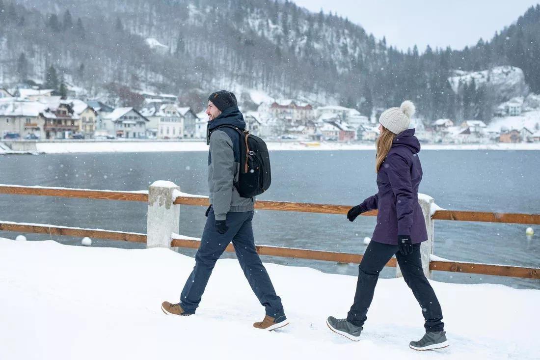 Men Warm And Waterproof Hiking Boots - Sh100 X-Warm, Black, No Color, large image number 13