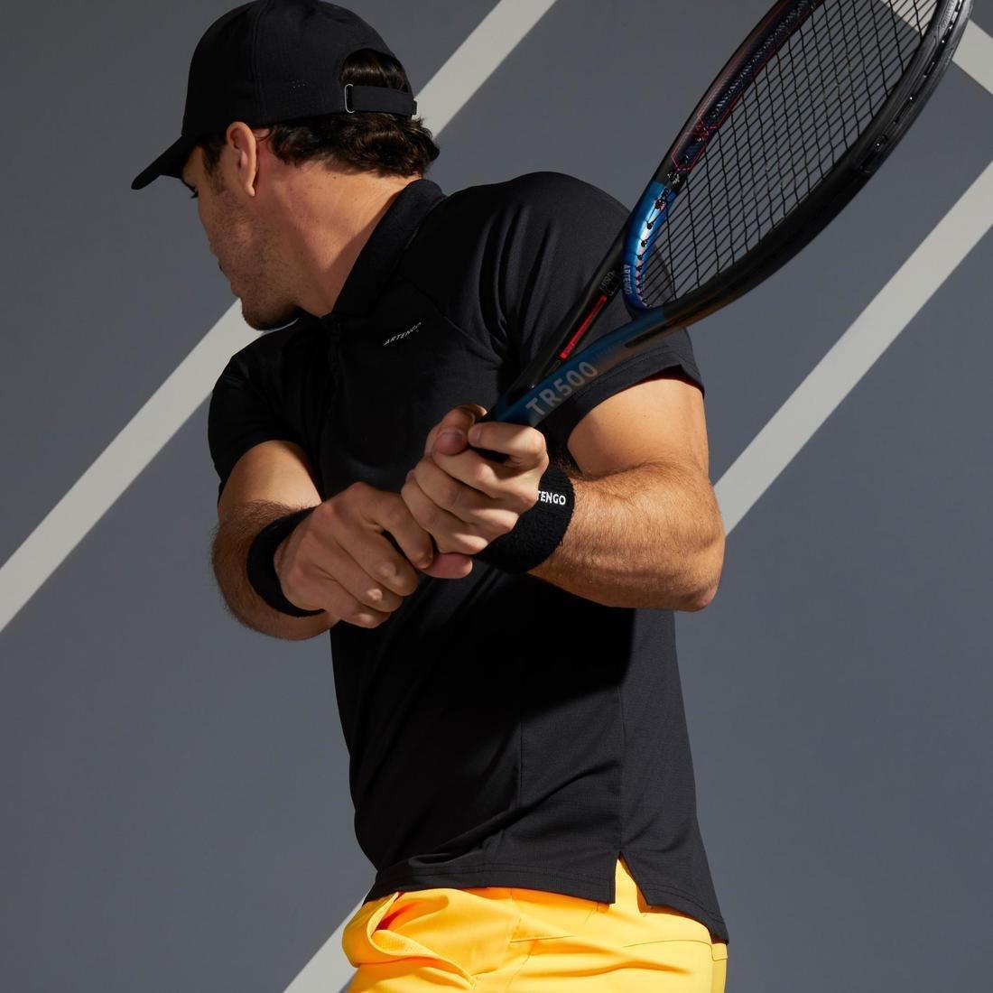 Men's Tennis Polo Shirt TPO 500 Dry Graphic, Black, , large image number 10