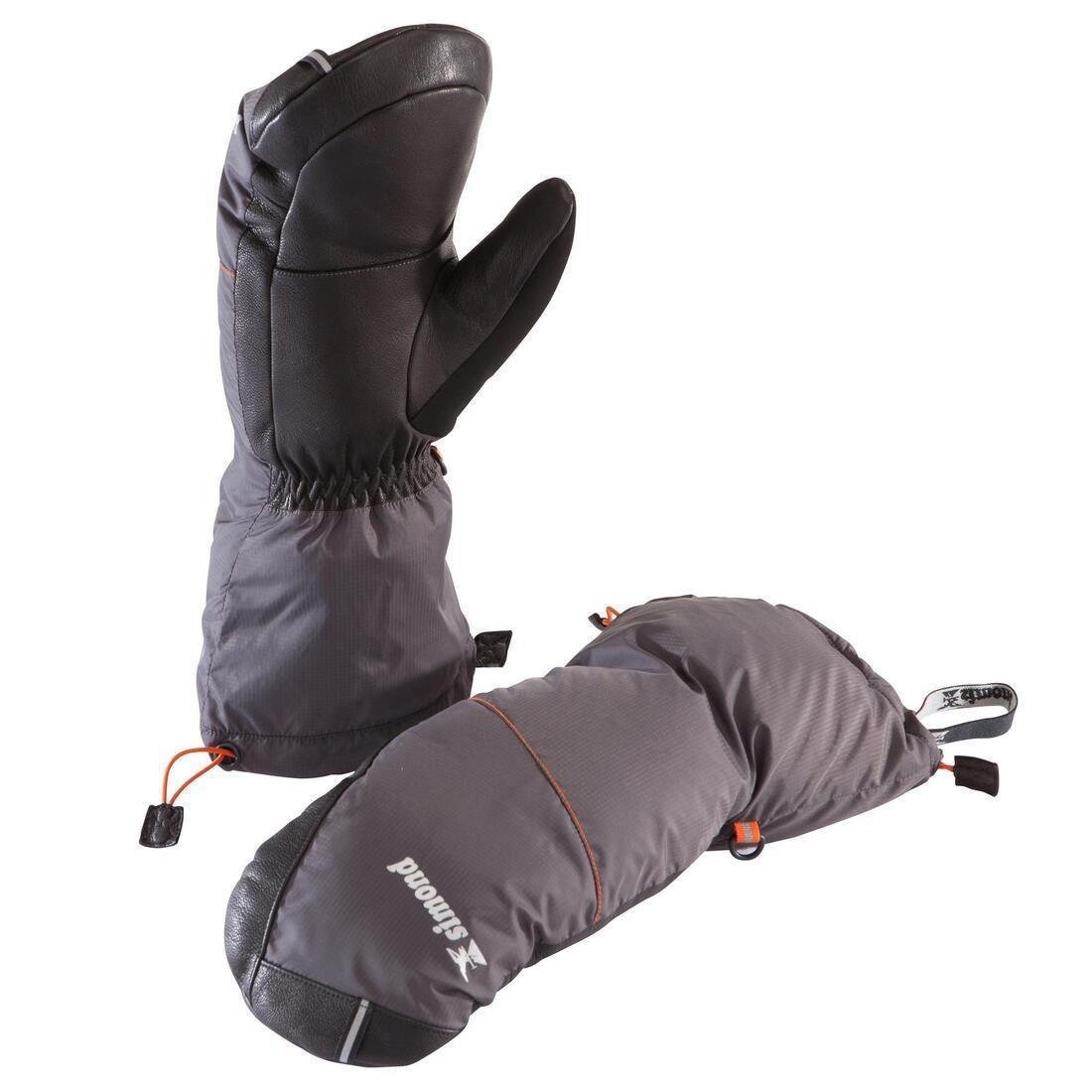 Down Mountaineering Mitts, Makalu 2, Charcoal Grey, No Color, large image number 3