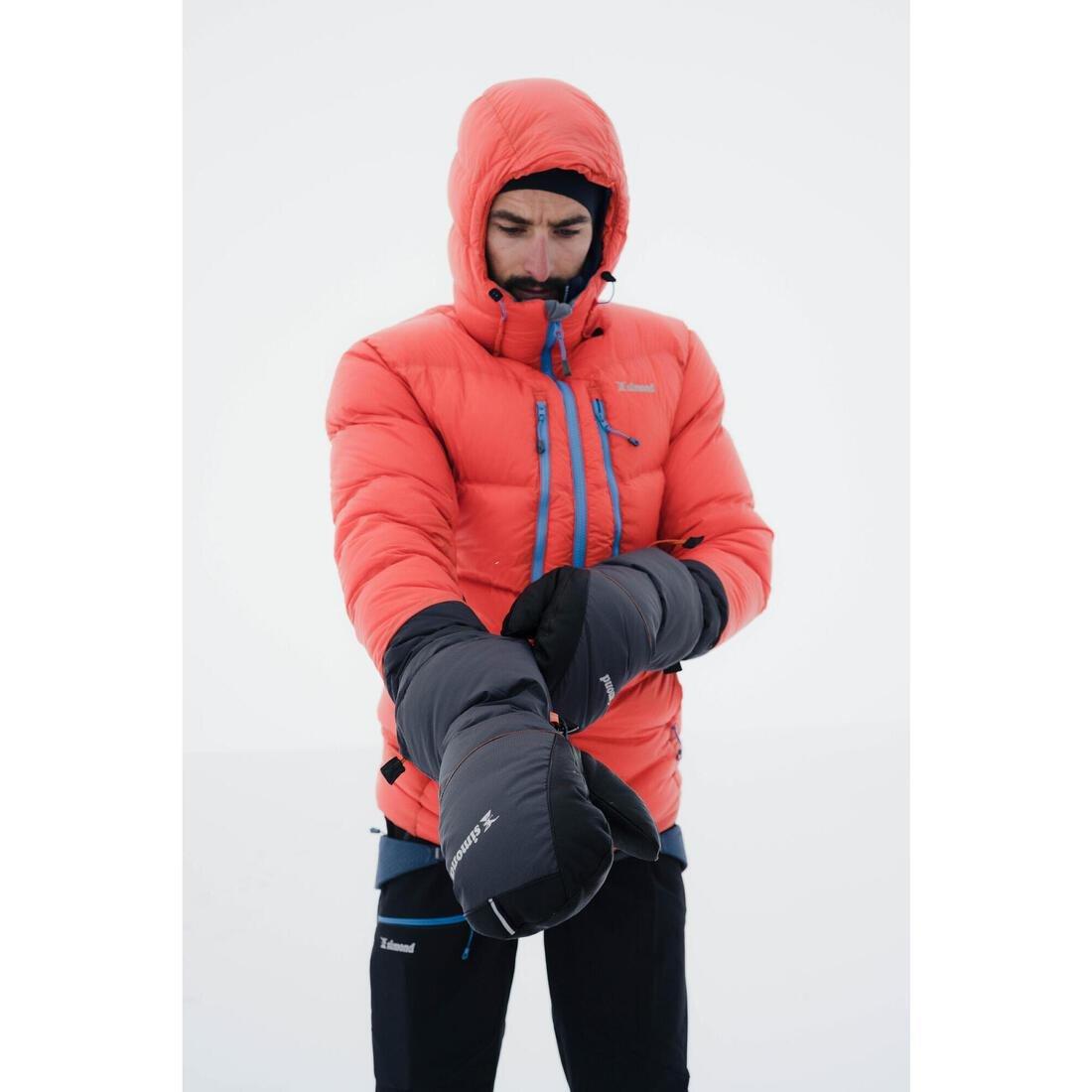 Down Mountaineering Mitts, Makalu 2, Charcoal Grey, No Color, large image number 13