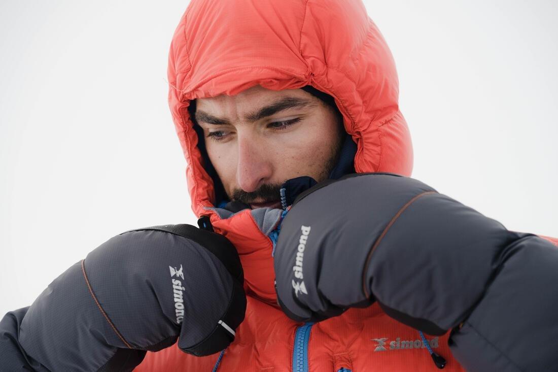Down Mountaineering Mitts, Makalu 2, Charcoal Grey, No Color, large image number 14