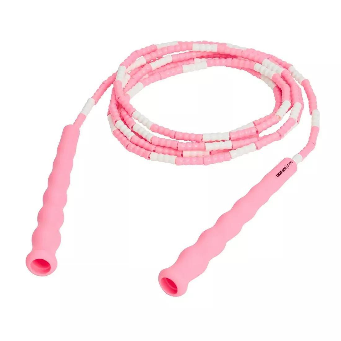 Kids' Beaded Skipping Rope - Pink, pastel pink, No Color, large image number 0