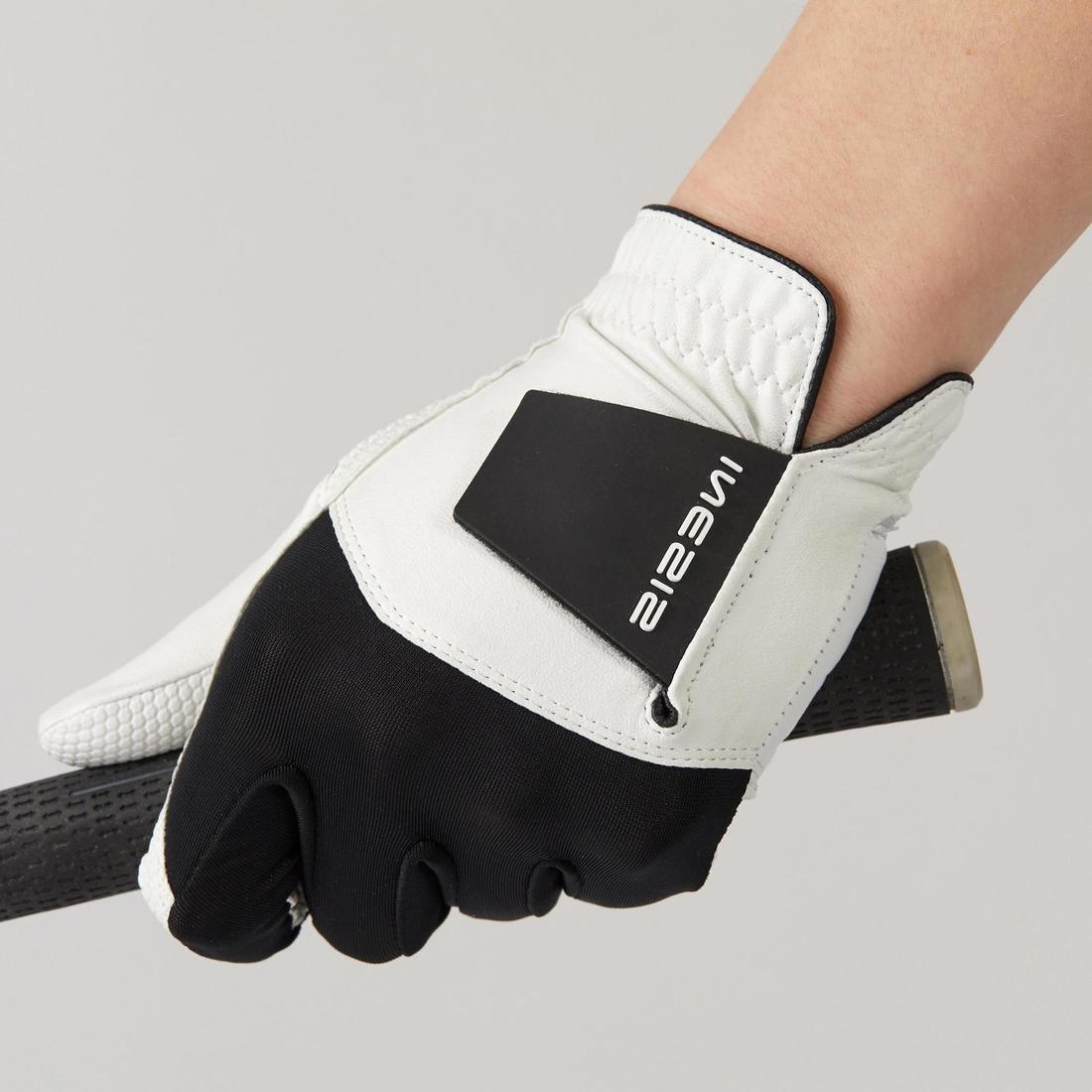 Kids Unisex golf glove right handed - 100, White, No Color, large image number 3