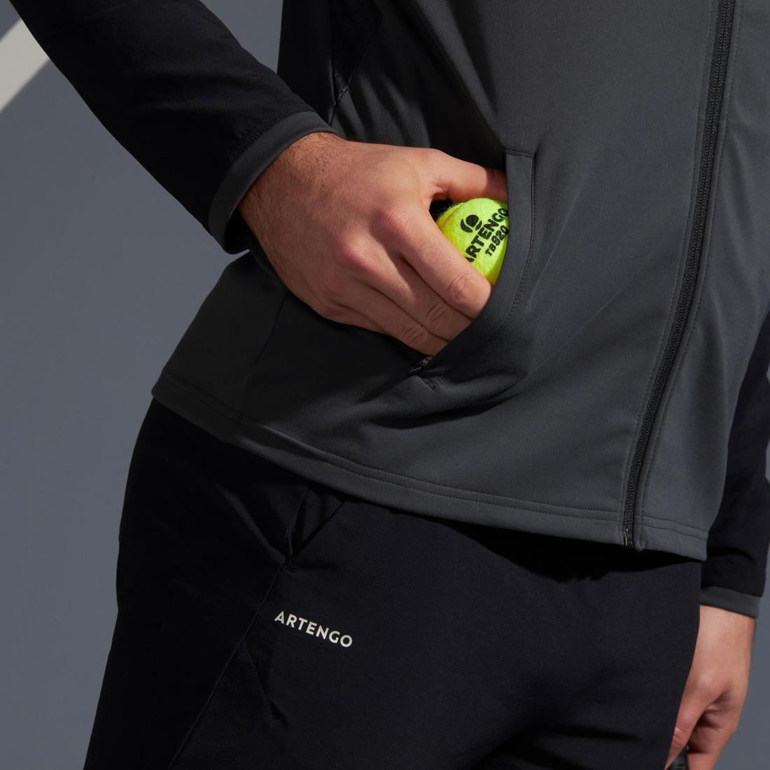 Tennis Jacket Tja 500, Black, , large image number 6