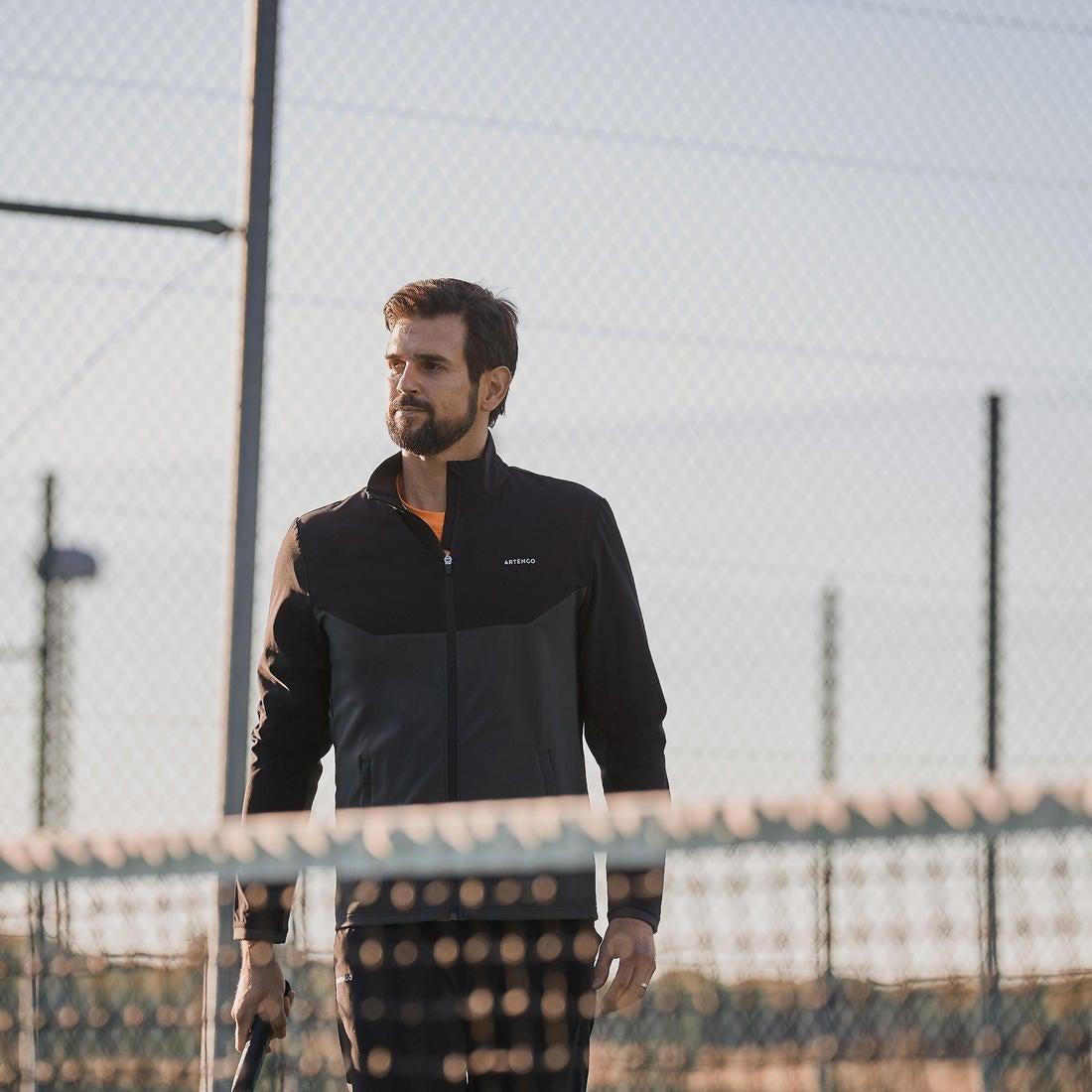 Tennis Jacket Tja 500, Black, , large image number 12