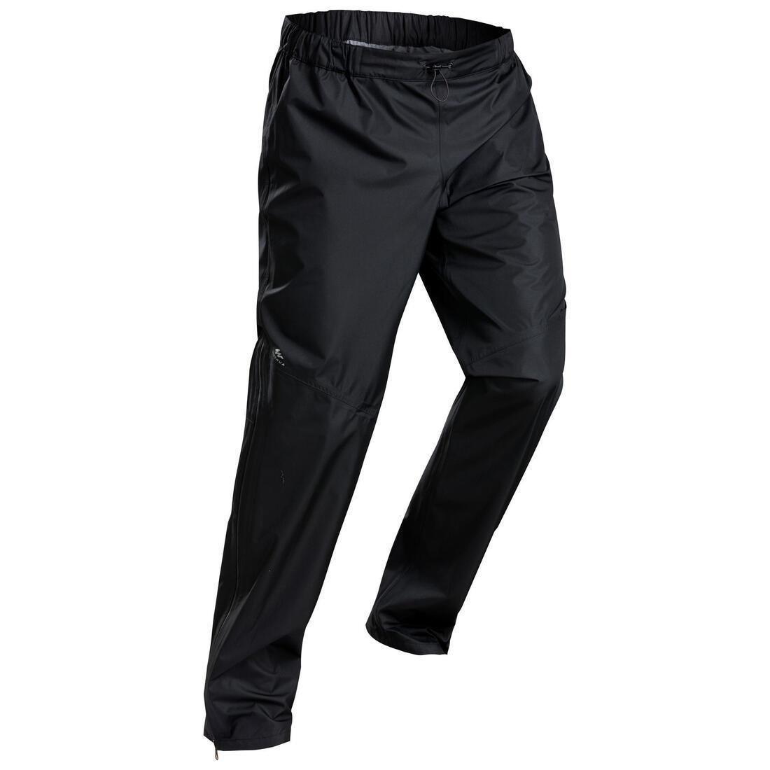 Mens Waterproof Vega Walking Over Trousers  Mh500, Black, , large image number 0