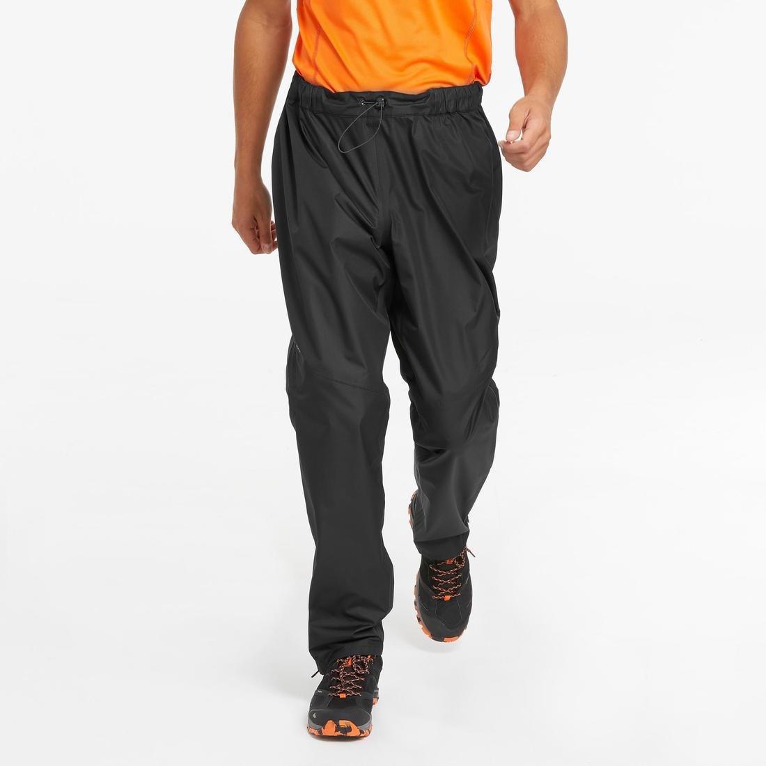 Mens Waterproof Vega Walking Over Trousers  Mh500, Black, , large image number 1