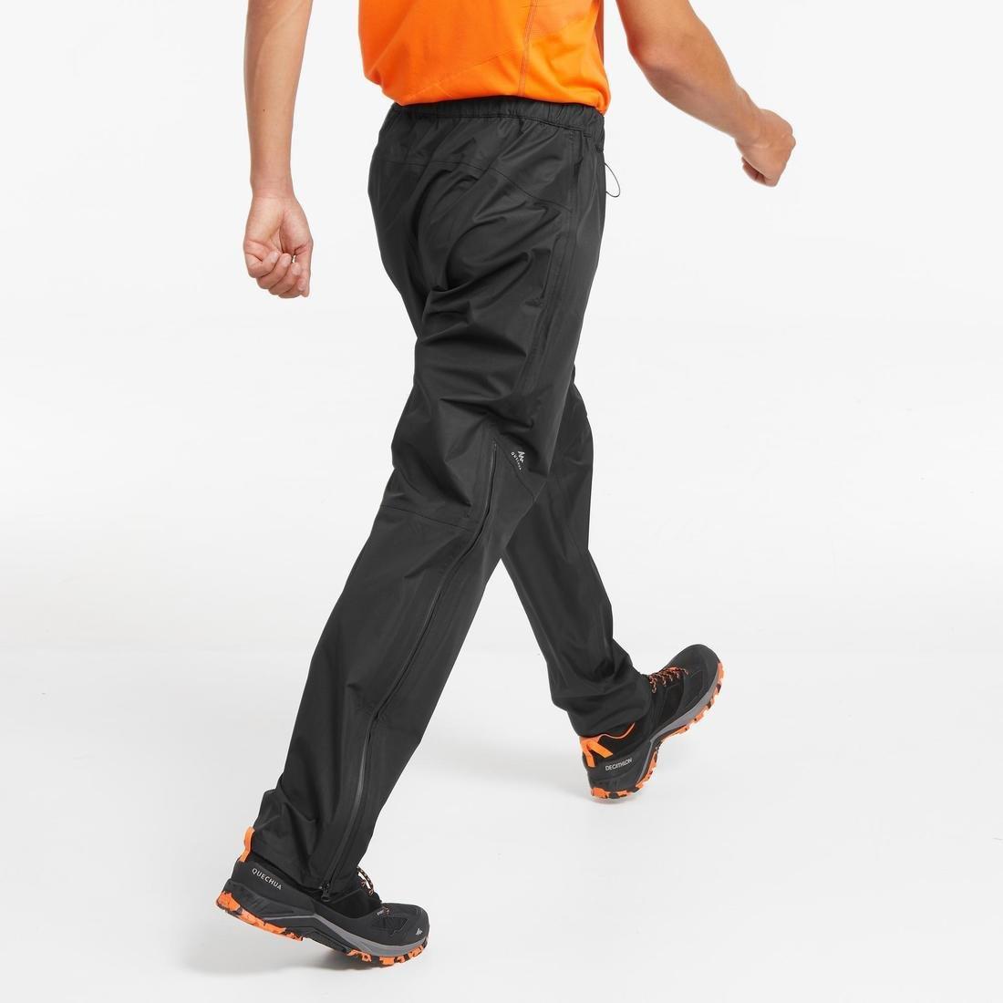 Mens Waterproof Vega Walking Over Trousers  Mh500, Black, , large image number 2