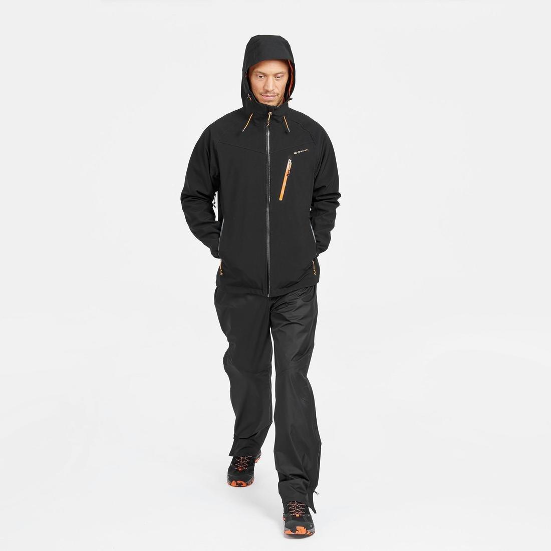 Mens Waterproof Vega Walking Over Trousers  Mh500, Black, , large image number 3
