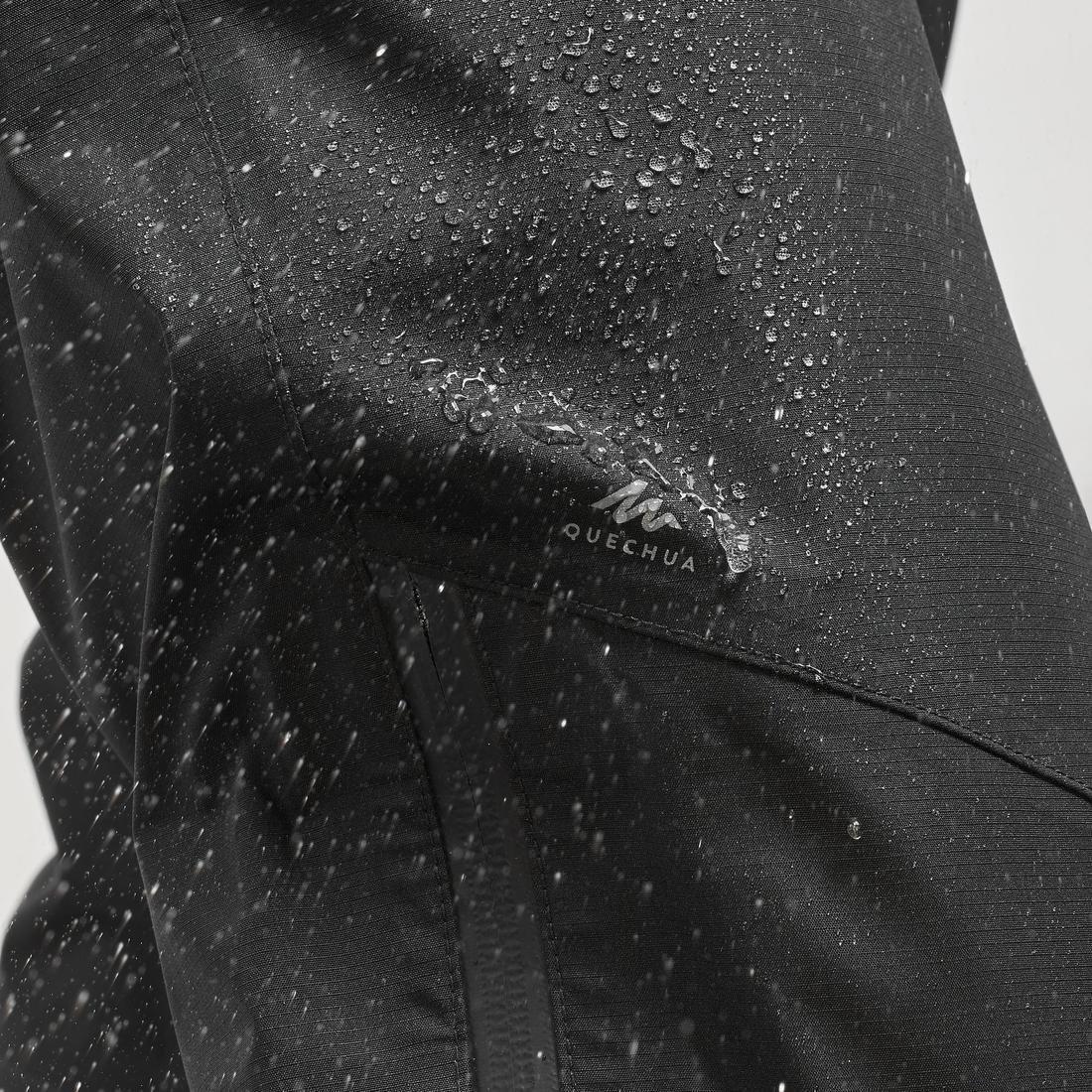 Mens Waterproof Vega Walking Over Trousers  Mh500, Black, , large image number 4