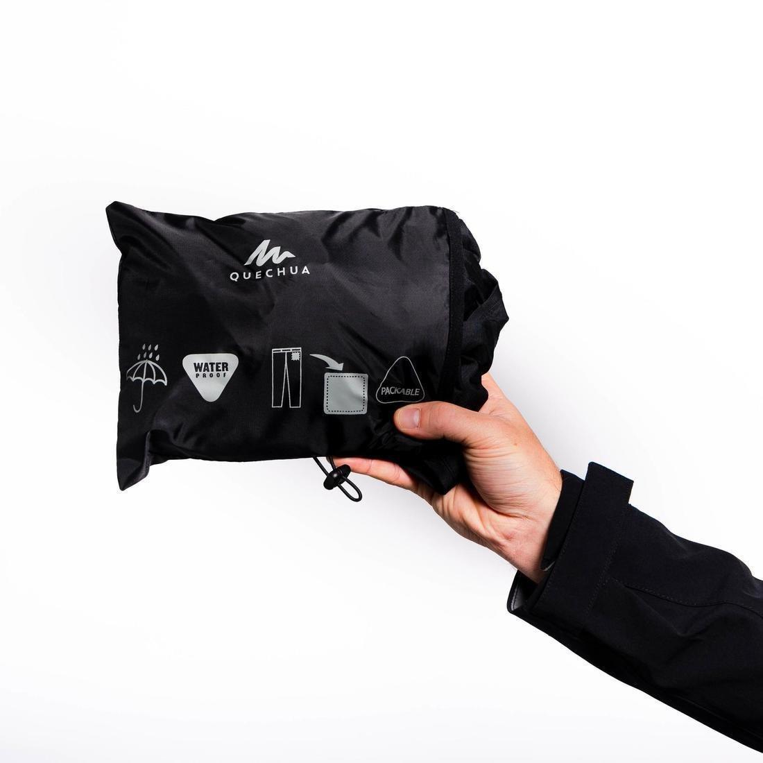 Mens Waterproof Vega Walking Over Trousers  Mh500, Black, , large image number 7
