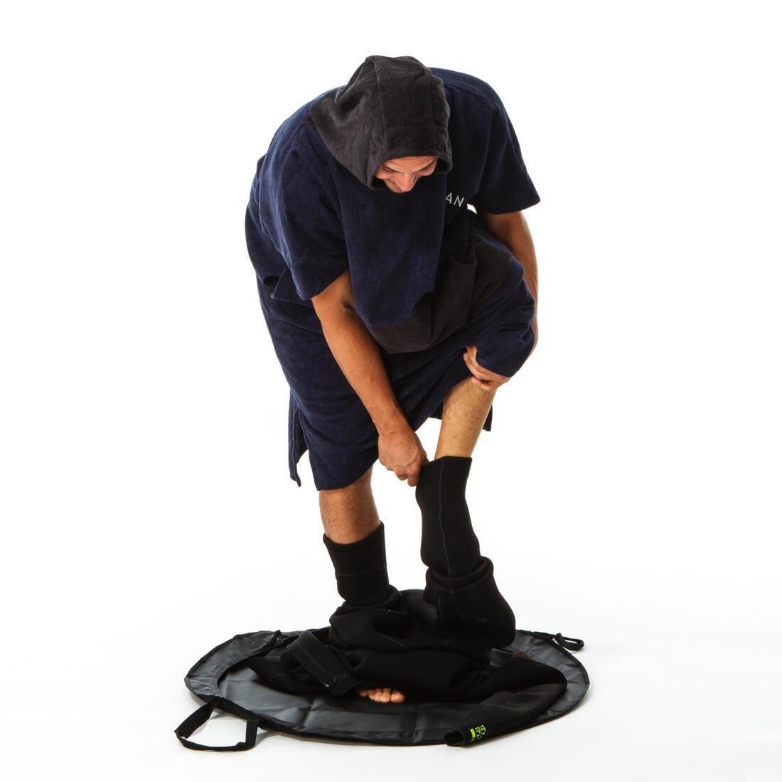 BLACK Adult Surf Poncho 900 - Navy, navy blue, No Color, large image number 4