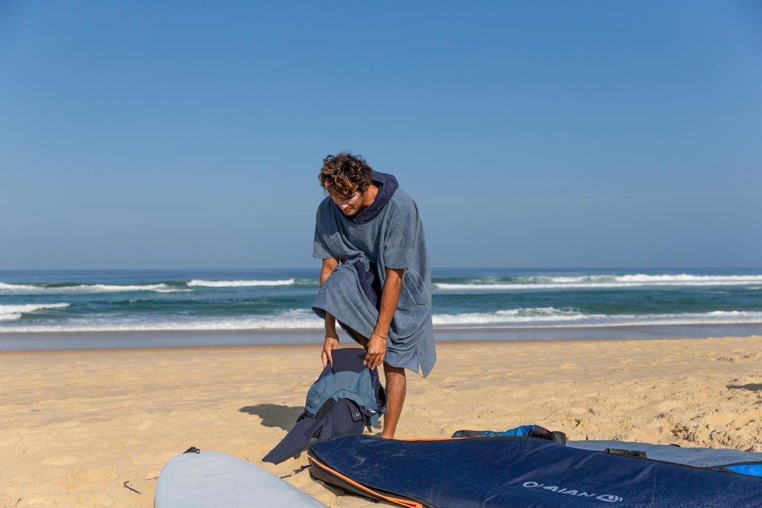 BLACK Adult Surf Poncho 900 - Navy, navy blue, No Color, large image number 12