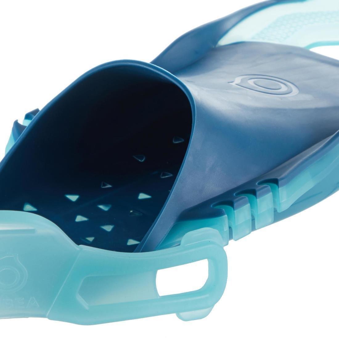 Kids 100 Snorkelling Fins Adjustable, Green, , large image number 5