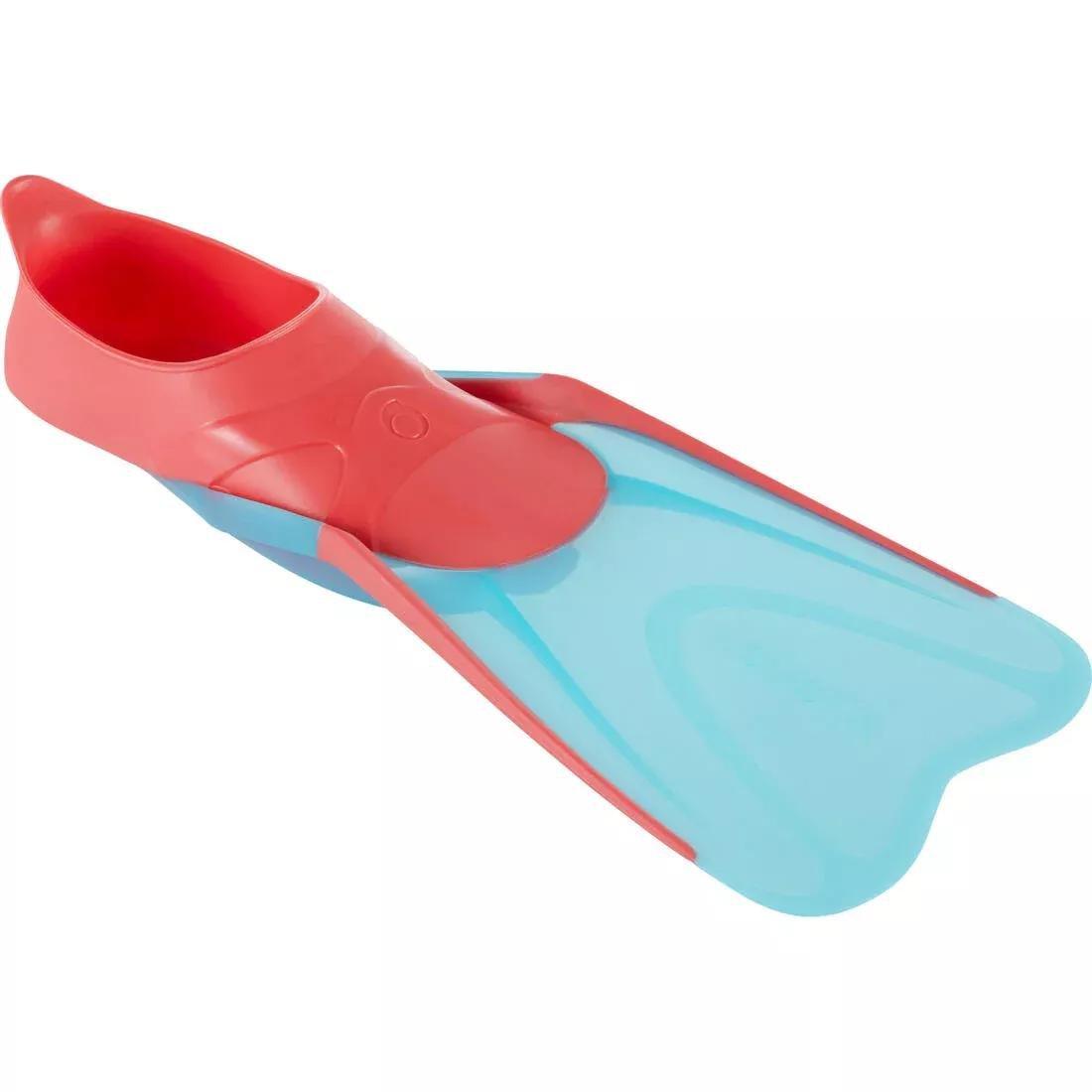 Kids Girls Snorkelling Fins - 100, Pink, No Color, large image number 0