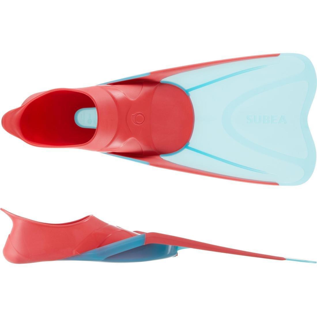 Kids Girls Snorkelling Fins - 100, Pink, No Color, large image number 2