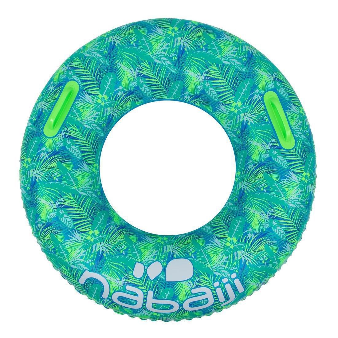 Inflatable Printed Pool Ring With Comfort Grips, Green, No Color, large image number 2