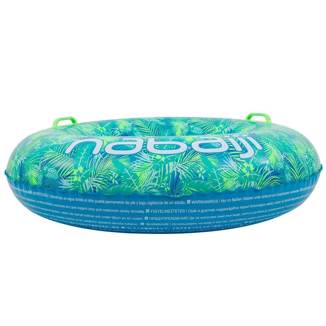 Inflatable Printed Pool Ring With Comfort Grips, Green, No Color, large image number 3