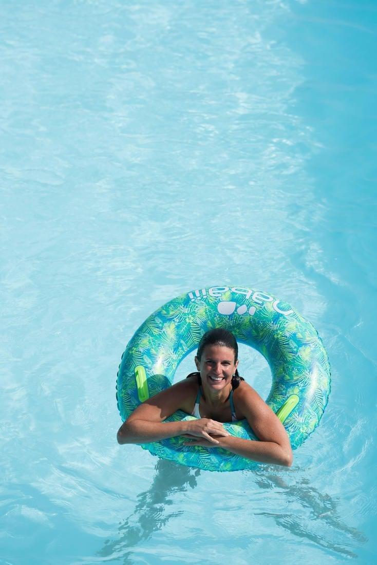 Inflatable Printed Pool Ring With Comfort Grips, Green, No Color, large image number 8