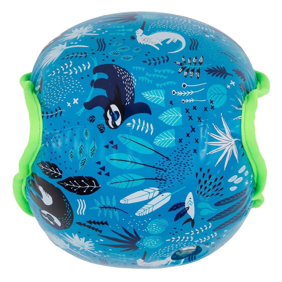 Swimming pool armbands with inner fabric for  kids - Jungle print, Blue, No Color, large image number 2