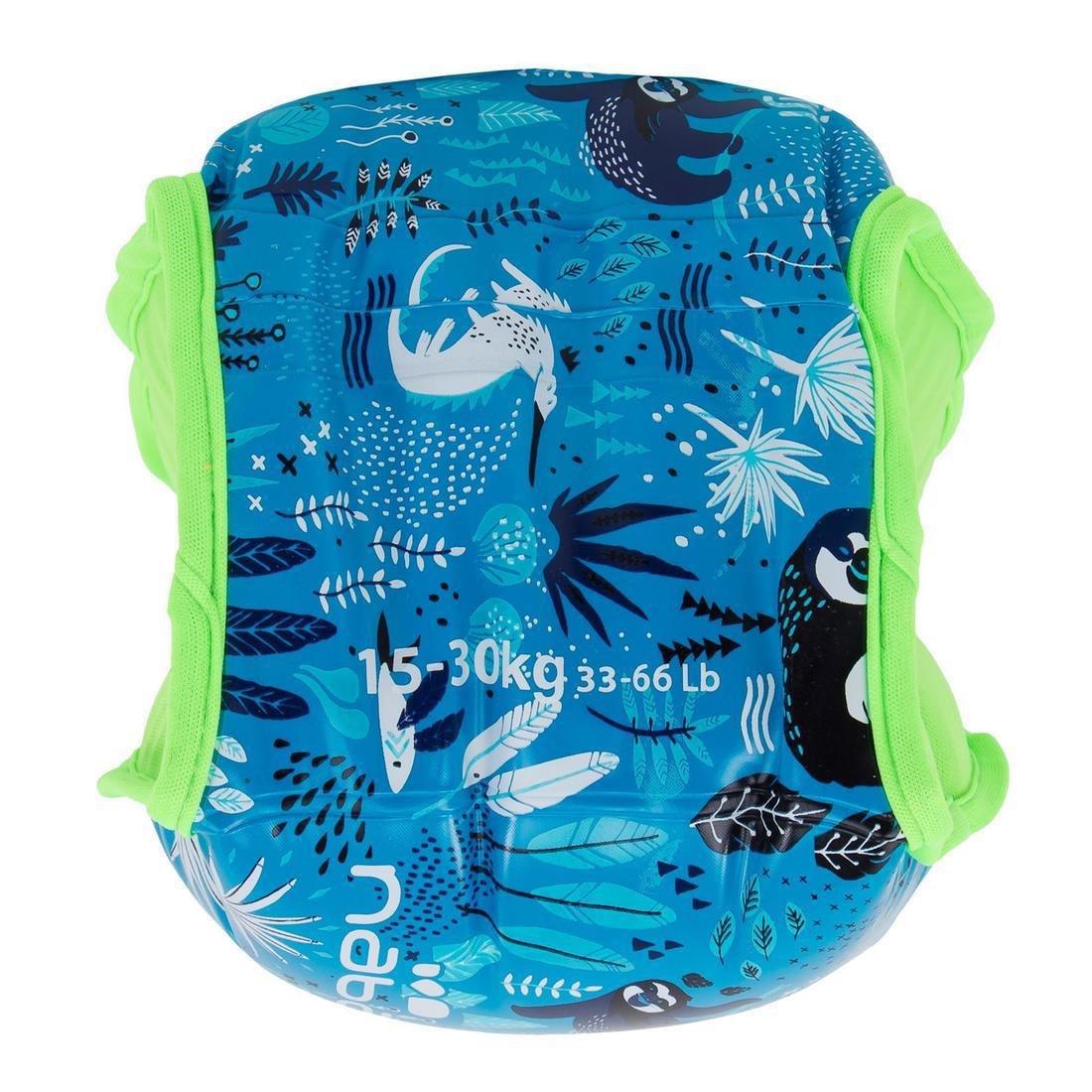 Swimming pool armbands with inner fabric for  kids - Jungle print, Blue, No Color, large image number 3
