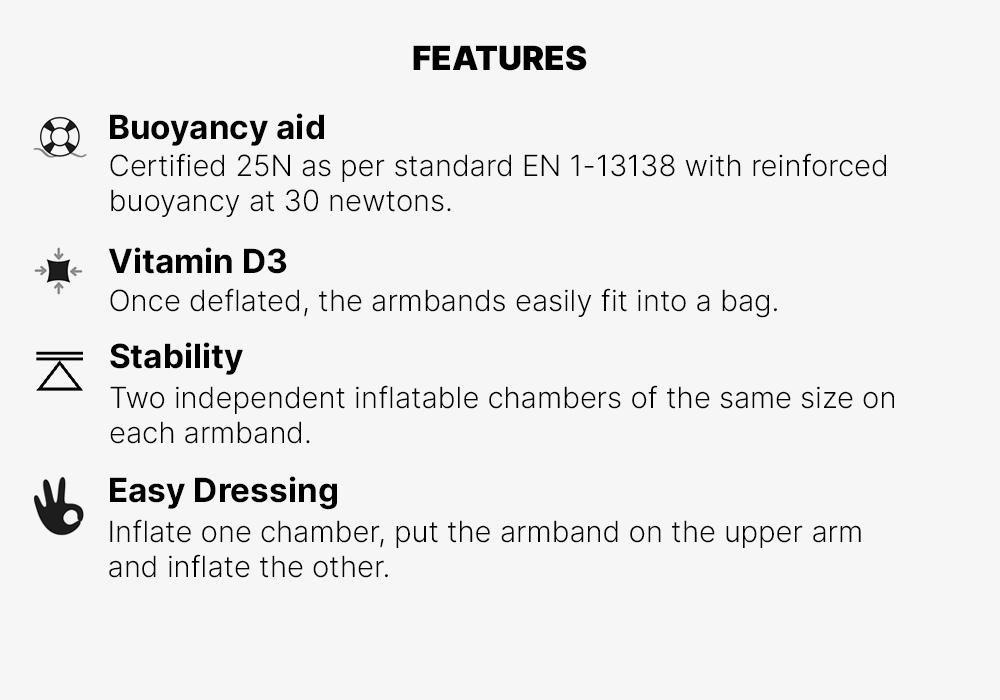 Swimming Armbands For Kids, Orange, No Color, medium