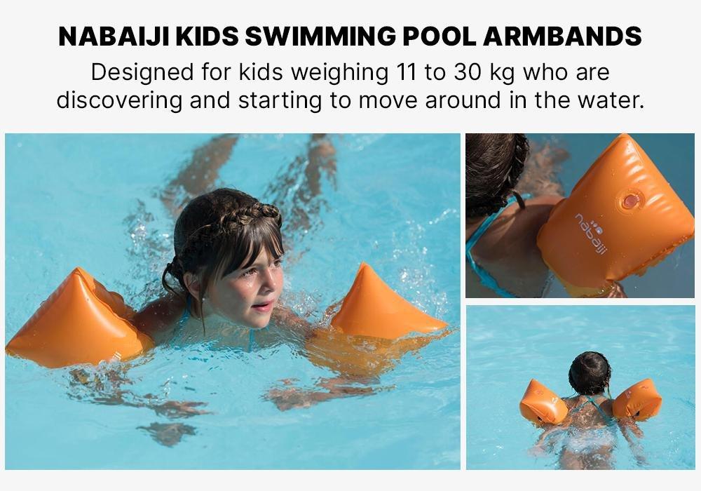 Swimming Armbands For Kids, Orange, No Color, medium
