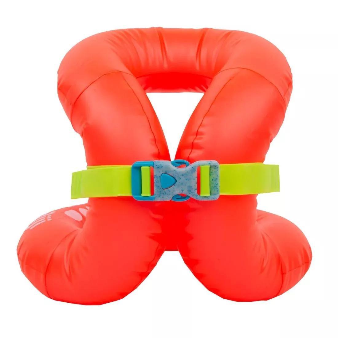 Kids Unisex Swimming Inflatable Vest, Orange, No Color, large image number 0