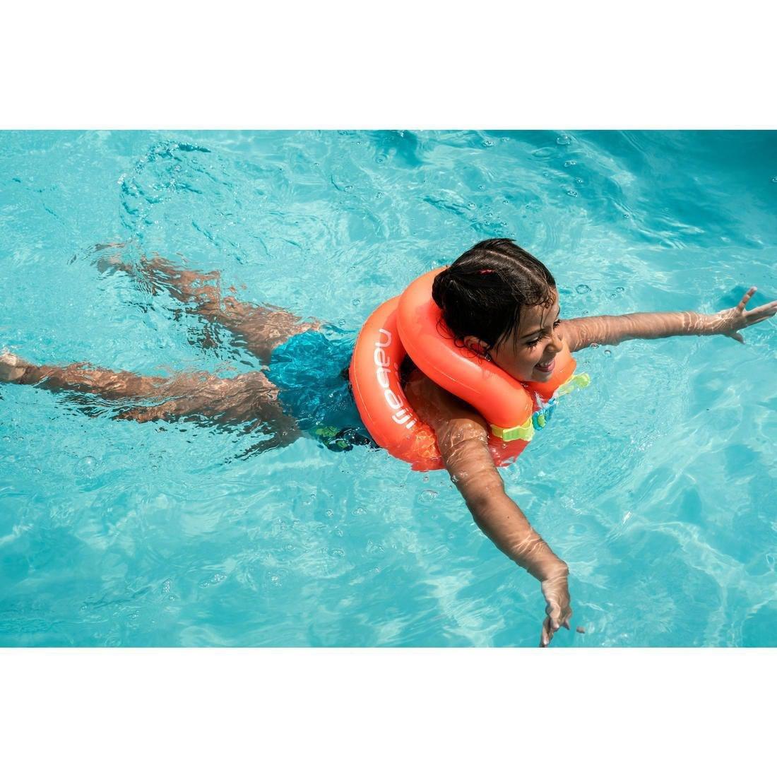 Kids Unisex Swimming Inflatable Vest, Orange, No Color, large image number 2