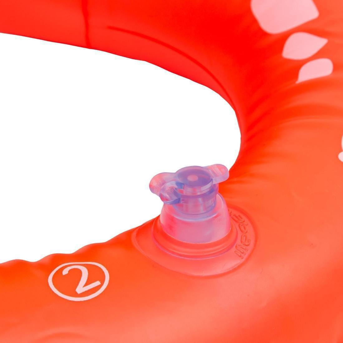 Kids Unisex Swimming Inflatable Vest, Orange, No Color, large image number 4