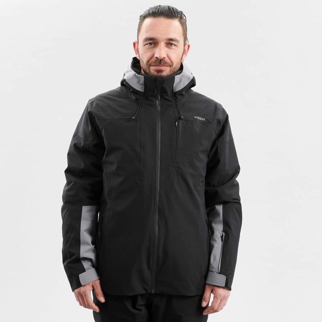 Mens Piste Ski Jacket, Black, , large image number 0