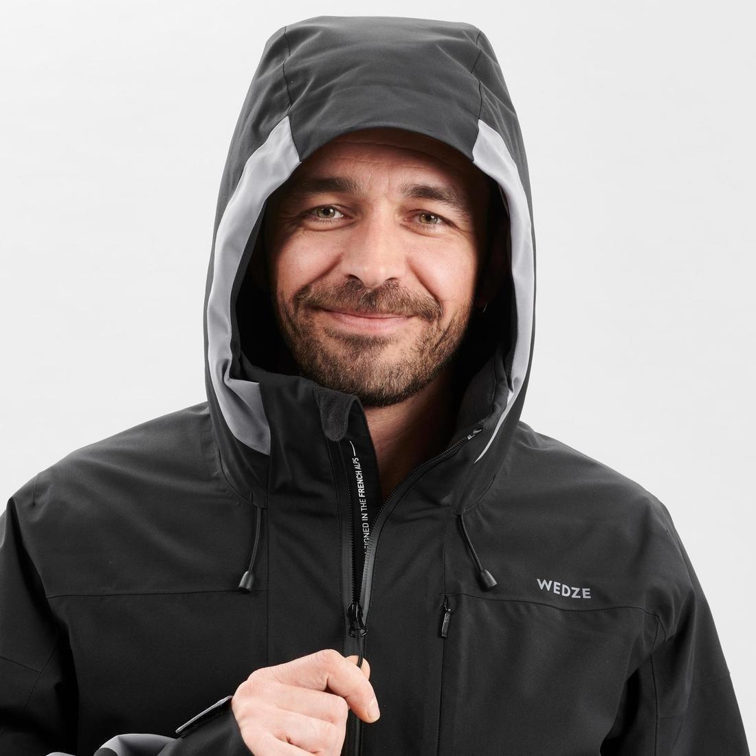 Mens Piste Ski Jacket, Black, , large image number 3