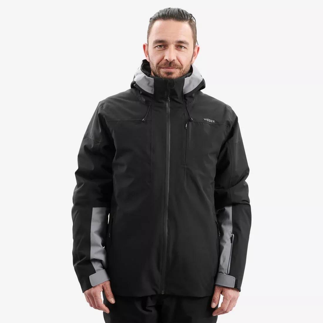 Mens Piste Ski Jacket, Black, , large image number 7