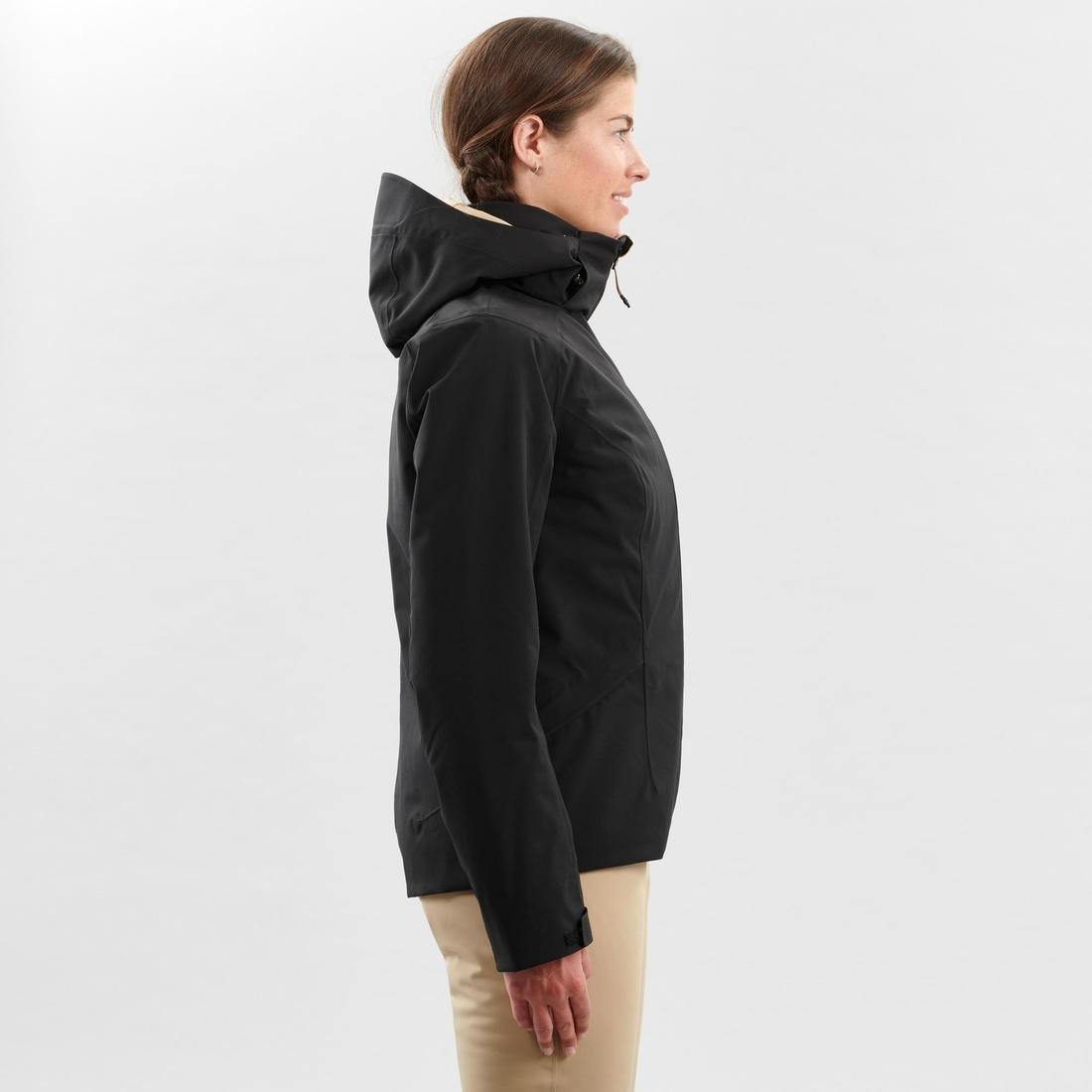 Women's Piste Ski Jacket, Black, No Color, large image number 4