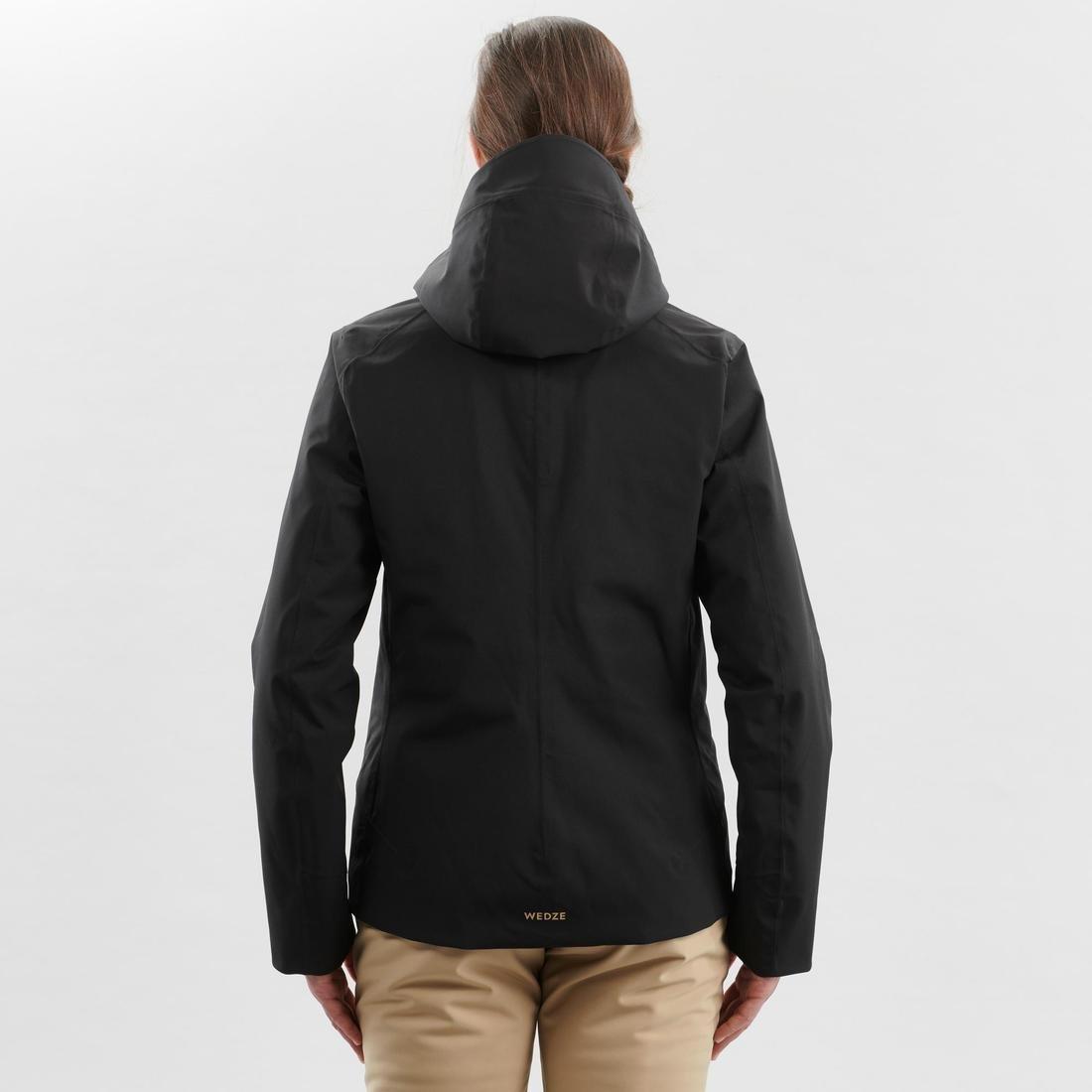Women's Piste Ski Jacket, Black, No Color, large image number 5