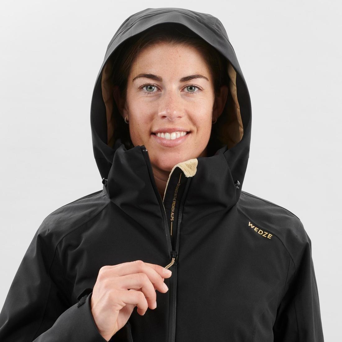 Women's Piste Ski Jacket, Black, No Color, large image number 8