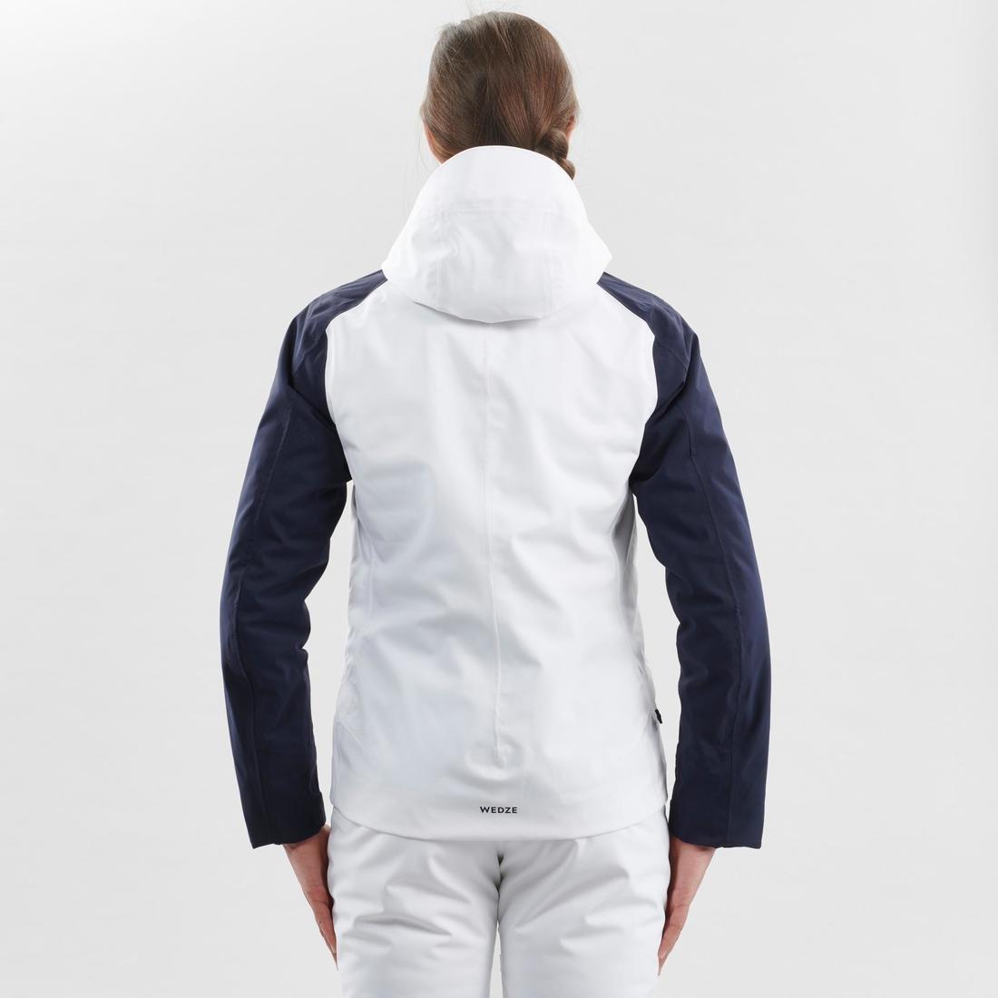 Women's Piste Ski Jacket-White, 5401_000, large image number 2