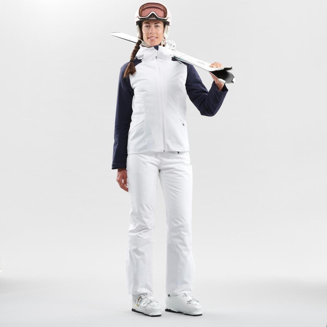Women's Piste Ski Jacket-White, 5401_000, large image number 3