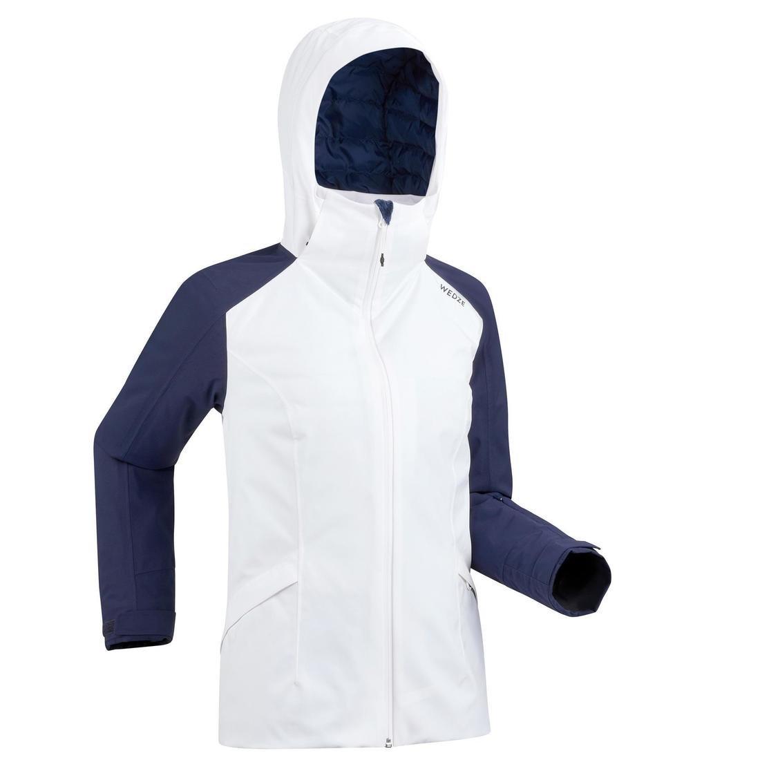 Women's Piste Ski Jacket-White, 5401_000, large image number 4