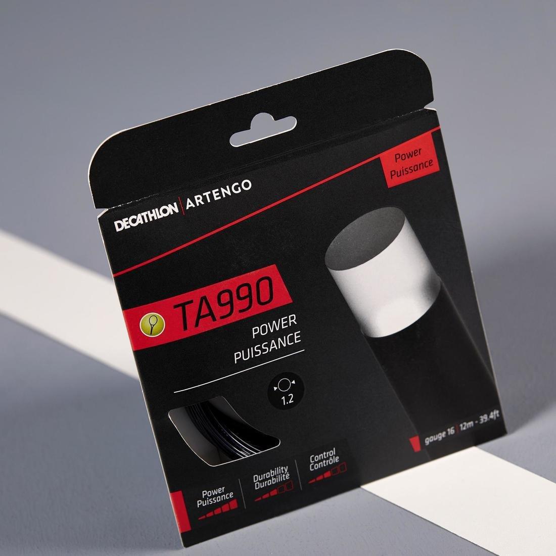 Ta 990 Power Mm Gauge Monofilament Tennis Strings, Black, No Color, large image number 1