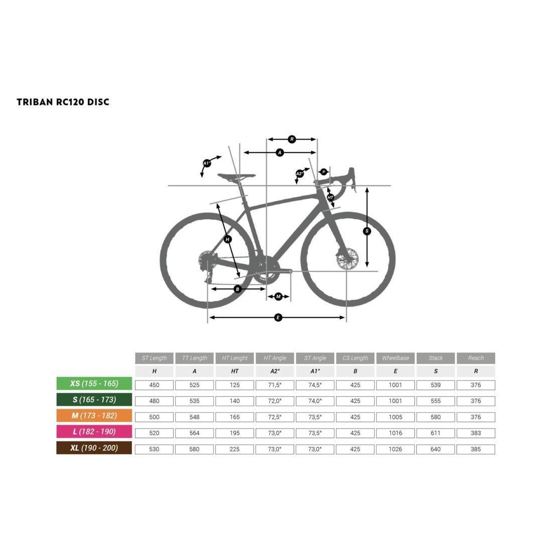 Road Bike Triban Rc 120 Disc Brake, Blue, No Color, large image number 2