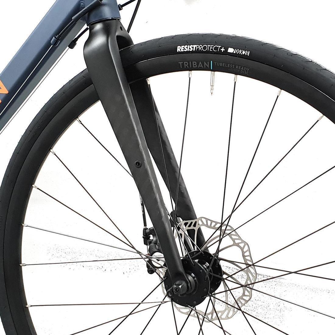 Road Bike Triban Rc 120 Disc Brake, Blue, No Color, large image number 7