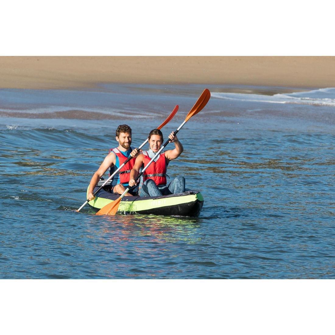 22-Part Adjustable Symmetrical Kayak Paddle, Fluo Orange, , large image number 1