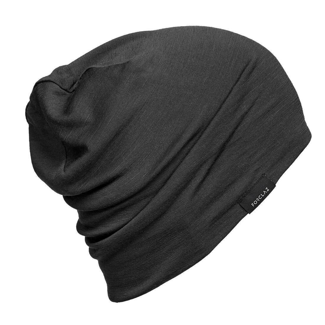 Mountain Trekking Merino Wool Hat Trek 500, Black, No Color, large image number 1