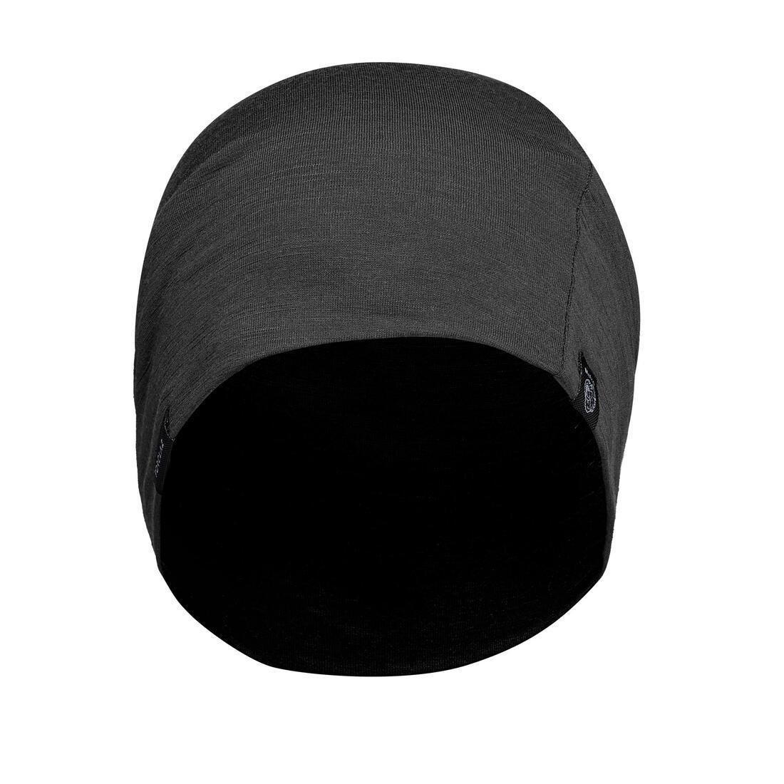 Mountain Trekking Merino Wool Hat Trek 500, Black, No Color, large image number 3