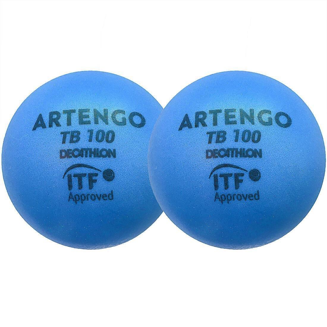 Foam Tennis Ball TB100 Twin-Pack, No Color, large image number 1
