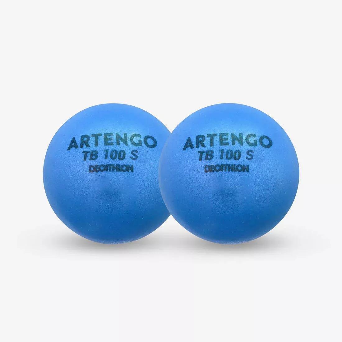 Foam Tennis Ball TB100 Twin-Pack, No Color, large image number 2