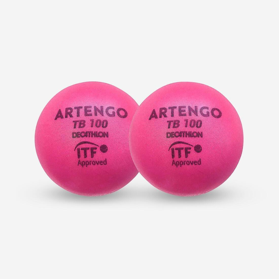 Foam Tennis Ball TB100 Twin-Pack, No Color, large image number 3