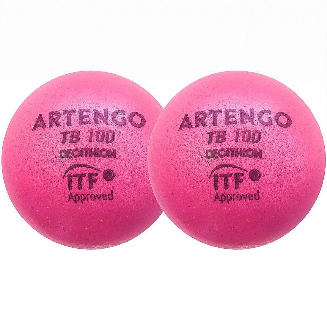 Foam Tennis Ball TB100 Twin-Pack, No Color, large image number 4
